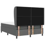 Letto a molle con testiera Grigio scuro 140 x 200 cm Tessuto