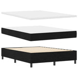 Letto a molle con testiera Nero 140 x 200 cm Tessuto