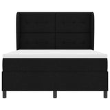Letto a molle con testiera Nero 140 x 200 cm Tessuto