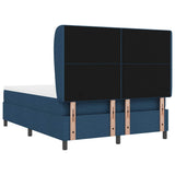 Letto a molle con testiera Blu 140 x 200 cm Tessuto