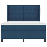 Letto a molle con testiera Blu 140 x 200 cm Tessuto