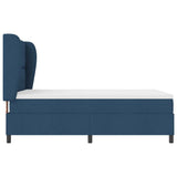 Letto a molle con testiera Blu 140 x 200 cm Tessuto