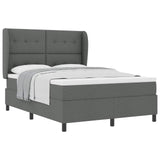 Letto a molle con materasso Grigio scuro 160 x 200 cm Tessuto