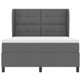 Letto a molle con materasso Grigio scuro 160 x 200 cm Tessuto
