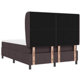 Letto a molle con testiera Marrone scuro 160 x 200 cm Tessuto