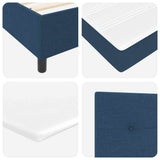 Letto a molle con materasso Blu 200 x 200 cm Tessuto