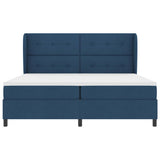 Letto a molle con materasso Blu 200 x 200 cm Tessuto