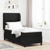 Letto a molle con materasso Nero 80 x 200 cm Tessuto