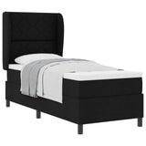 Letto a molle con materasso Nero 80 x 200 cm Tessuto