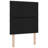 Letto a molle con materasso Nero 80 x 200 cm Tessuto