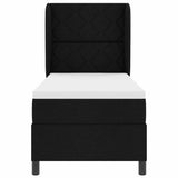 Letto a molle con materasso Nero 80 x 200 cm Tessuto