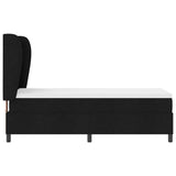 Letto a molle con materasso Nero 80 x 200 cm Tessuto