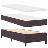Letto a molle con materasso Marrone scuro 80 x 200 cm Tessuto