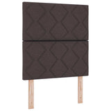 Letto a molle con materasso Marrone scuro 80 x 200 cm Tessuto
