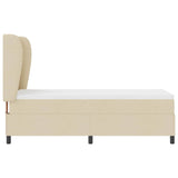 Letto a molle con materasso Crema 80 x 200 cm Tessuto