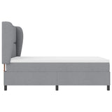 Letto a molle con testiera Grigio chiaro 160 x 200 cm Tessuto