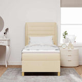 Letto con molle e materasso Grigio Scuro 90x190 cm Tessuto