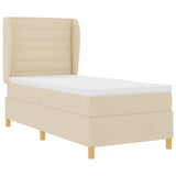 Letto con molle e materasso Grigio Scuro 90x190 cm Tessuto