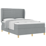 Letto con molle e materasso Grigio Scuro 90x190 cm Tessuto