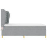 Letto con molle e materasso Grigio Scuro 90x190 cm Tessuto