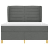 Letto con molle e materasso Grigio Scuro 90x190 cm Tessuto