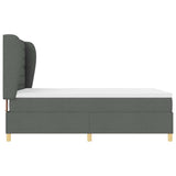 Letto con molle e materasso Grigio Scuro 90x190 cm Tessuto