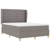Letto con molle e materasso Grigio Scuro 90x190 cm Tessuto