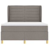 Letto con molle e materasso Grigio Scuro 90x190 cm Tessuto