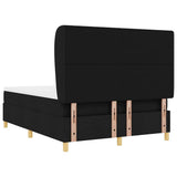 Letto a molle con testiera Nero 200 x 140 cm Tessuto