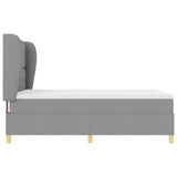 Letto a molle con testiera Grigio chiaro 200 x 160 cm Tessuto