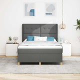 Letto a molle con materasso Grigio scuro 200 x 160 cm Tessuto