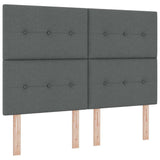 Letto a molle con materasso Grigio scuro 200 x 160 cm Tessuto
