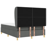 Letto a molle con materasso Grigio scuro 200 x 160 cm Tessuto
