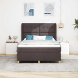 Letto a molle con testiera Marrone Scuro 200 x 160 cm Tessuto