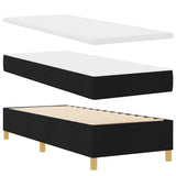Letto a molle con materasso Nero 200 x 80 cm Tessuto