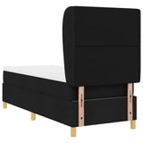 Letto a molle con materasso Nero 200 x 80 cm Tessuto