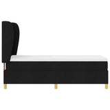 Letto a molle con materasso Nero 200 x 80 cm Tessuto