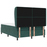 Letto a molle con materasso Verde Scuro 200 x 140 cm Poliestere