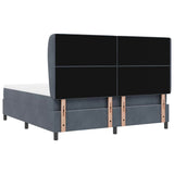 Letto a molle con testiera Grigio scuro 200 x 180 cm Poliestere