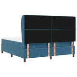Letto a molle con materasso Blu Scuro 200 x 180 cm Poliestere