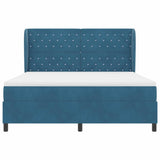 Letto a molle con materasso Blu Scuro 200 x 180 cm Poliestere