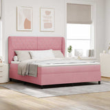 Letto a molle con materasso Rosa 200 x 180 cm Poliestere