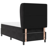 Letto a molle con materasso Nero 200 x 100 cm Velluto