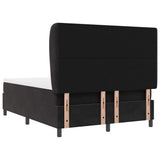 Letto a molle con testiera Nero 190 x 140 cm Velluto