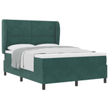 Letto a molle con materasso Verde Scuro 200 x 140 cm Poliestere