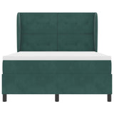 Letto a molle con materasso Verde Scuro 200 x 140 cm Poliestere