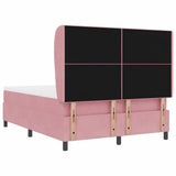 Letto a molle con testiera Rosa 200 x 140 cm Velluto
