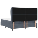 Letto a molle con testiera Grigio scuro 200 x 180 cm Poliestere