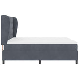 Letto a molle con testiera Grigio scuro 200 x 180 cm Poliestere
