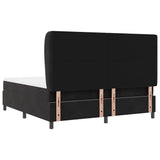 Letto a molle con testiera Nero 200 x 180 cm Velluto